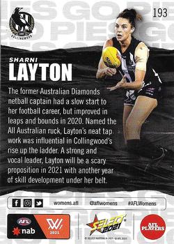 2021 Select AFL Footy Stars #193 Sharni Layton Back